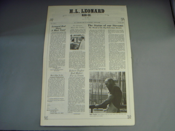 H.L.Leonard QUARTERLY NEWSPAPER Vol.1 No.2 VG